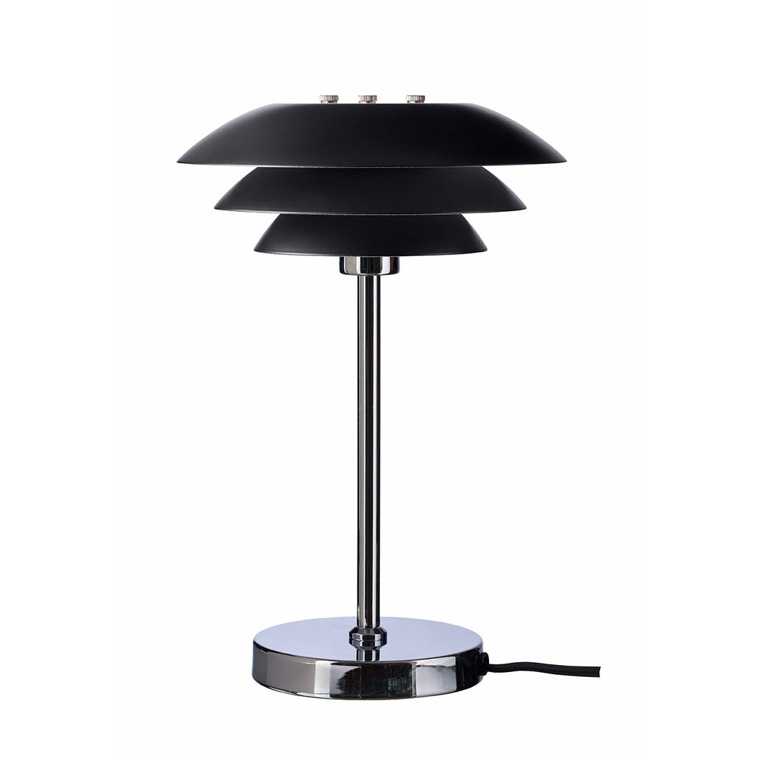 Dyberg Larsen DL20 bordlampe krom base - Ø20xH30cm - DesignGaragen.dk.
