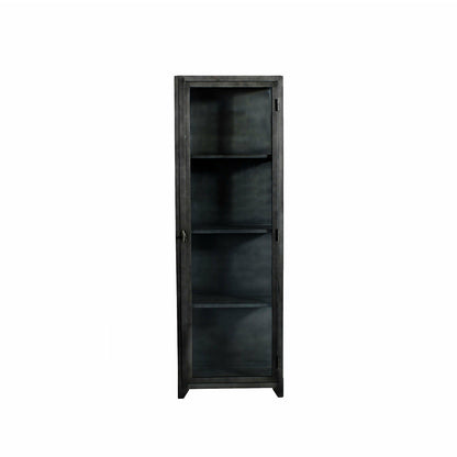 MUUBS - Glasskab - 1 dør New York - Sort H180xB60xD40 cm - Muubs - DesignGaragen.dk