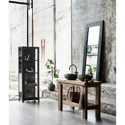 MUUBS - Glasskab - 1 dør New York - Sort H180xB60xD40 cm - Muubs - DesignGaragen.dk
