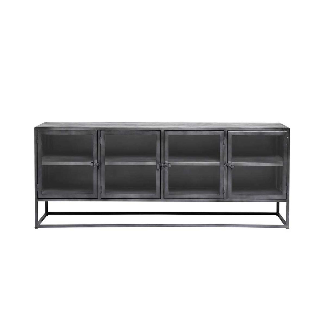 Muubs Skænk 4 døre Boston - Sort (LGB) - Jern - W: 180 H: 73,5 D: 40 cm - DesignGaragen.dk.