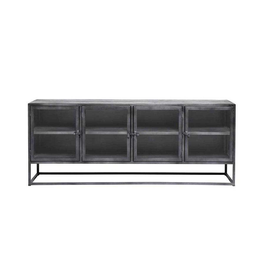 Muubs Skænk 4 døre Boston - Sort (LGB) - Jern - W: 180 H: 73,5 D: 40 cm - DesignGaragen.dk.