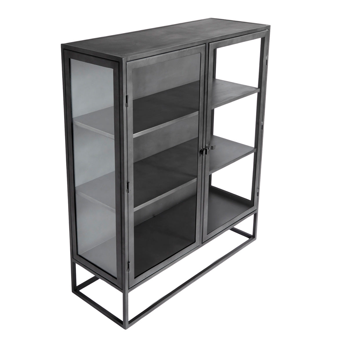 Muubs Vitrine skab Boston - Sort (LGB) - Jern - W: 110 H: 130 D: 40 cm - DesignGaragen.dk.