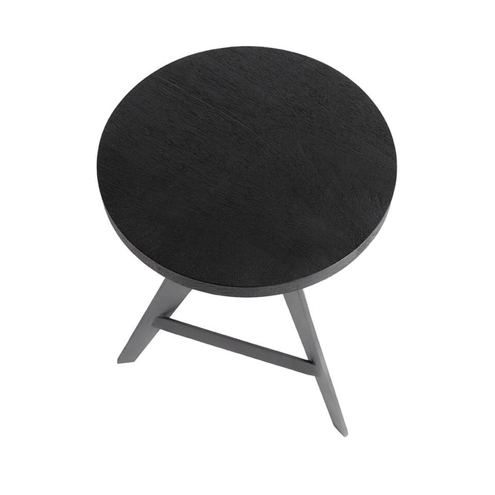 Muubs Taburet Quill - Sort - Jern/Mango træ - W: 40 H: 45 cm - DesignGaragen.dk.