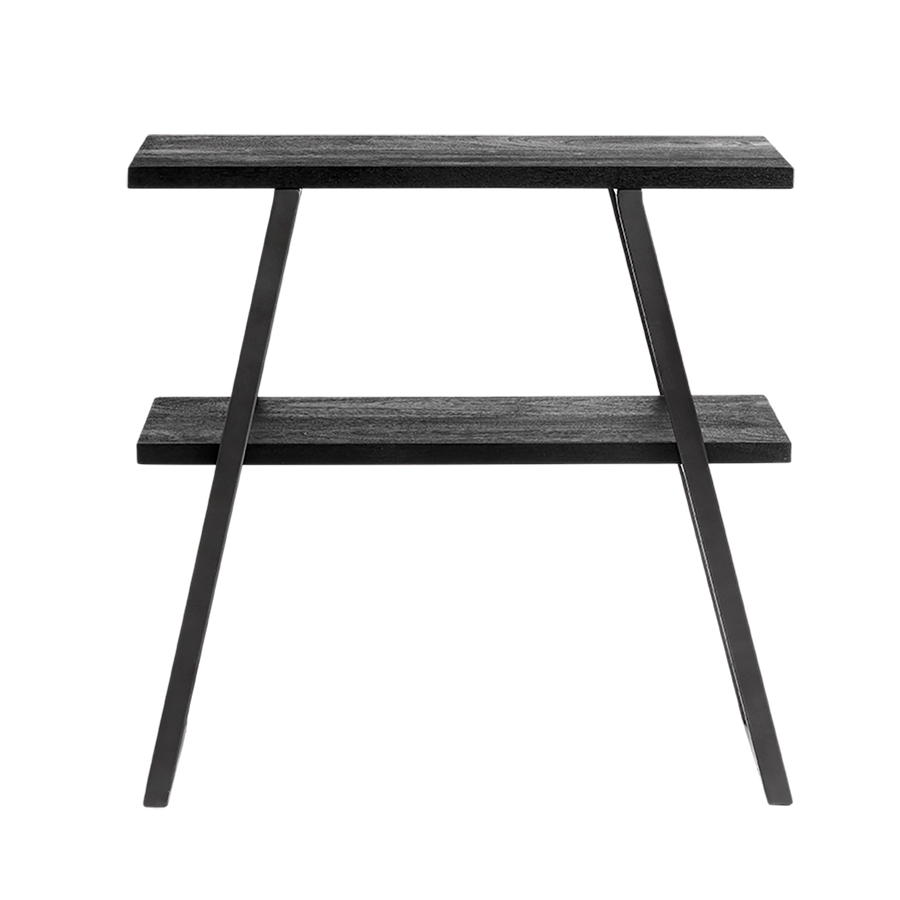 Muubs Konsolbord Quill S - Sort (LGB) - Jern/Mango træ - W: 75 H: 75 D: 30 cm - DesignGaragen.dk.