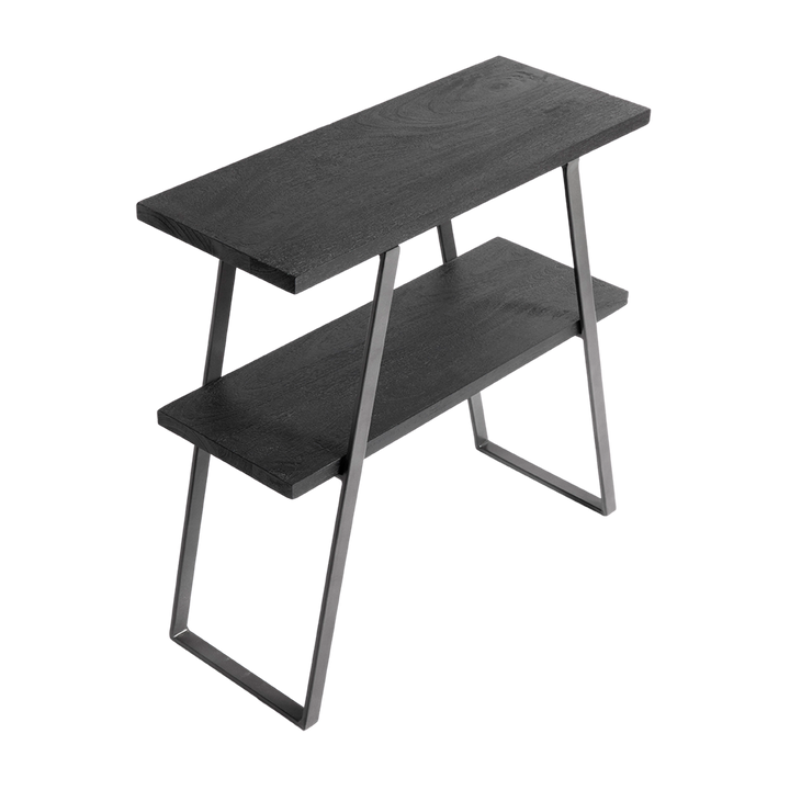 Muubs Konsolbord Quill S - Sort (LGB) - Jern/Mango træ - W: 75 H: 75 D: 30 cm - DesignGaragen.dk.