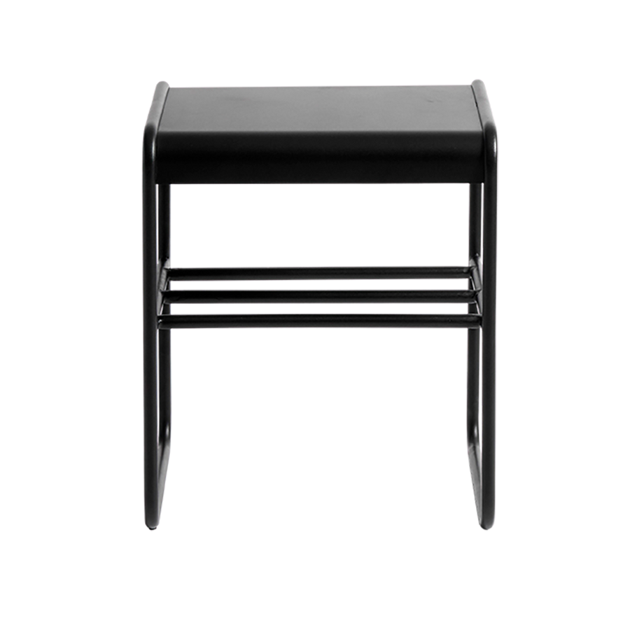 Muubs Taburet Copenhagen - Sort - Jern tube Ø16/Metal plade 2mm - W40 H47 D35cm - DesignGaragen.dk.