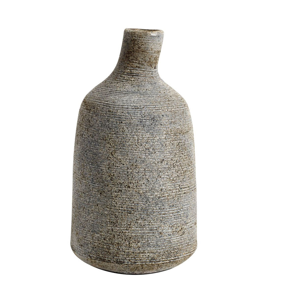 Muubs Vase Stain Large - Gråbrun - Terracotta - H: 26 Ø: 14,5 cm - DesignGaragen.dk.