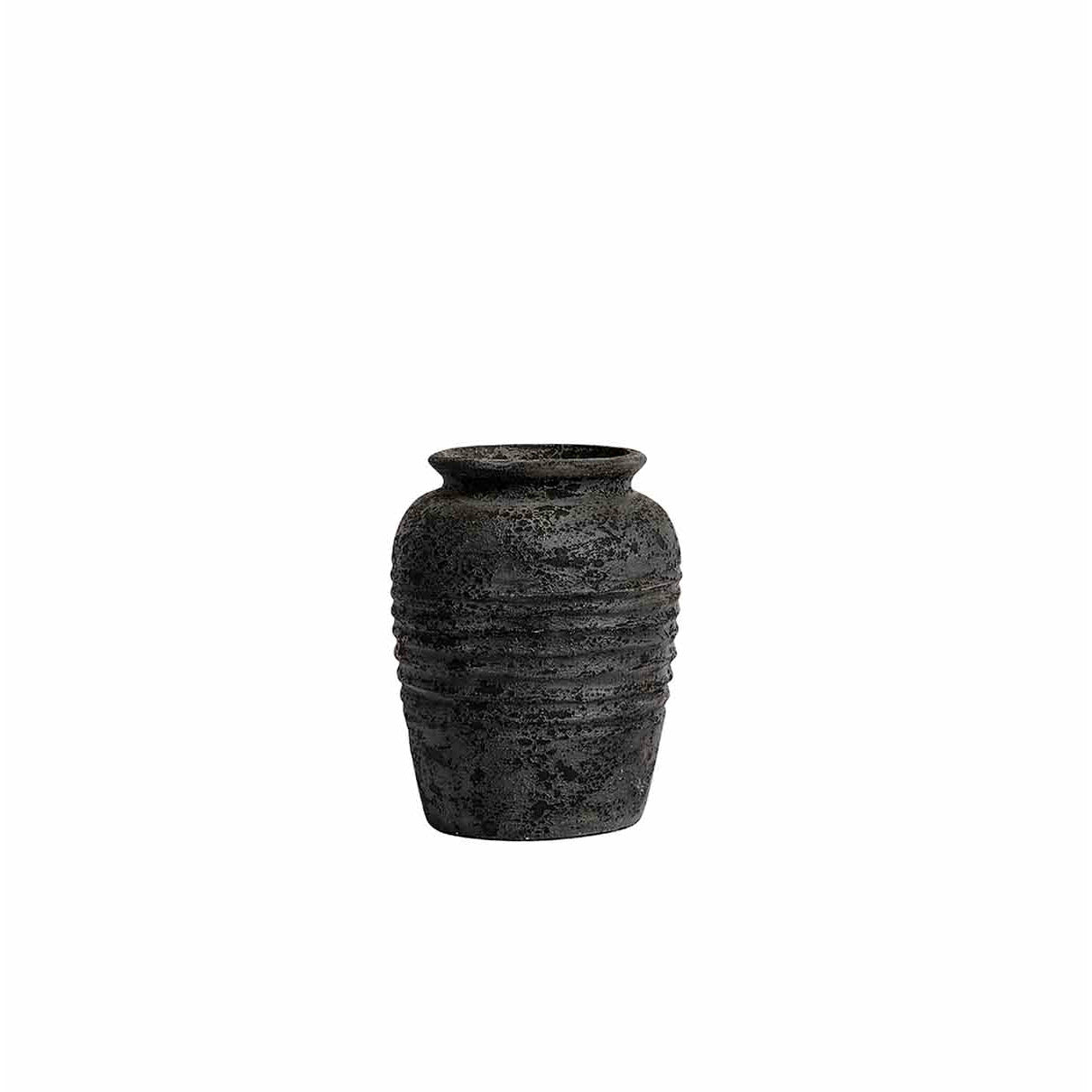 Krukke Melancholia 40 - Metal sort - Terracotta - H: 40 Ø: 30 cm - Muubs - DesignGaragen.dk