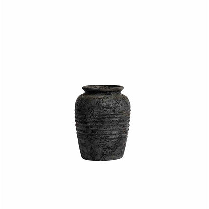 Krukke Melancholia 40 - Metal sort - Terracotta - H: 40 Ø: 30 cm - Muubs - DesignGaragen.dk