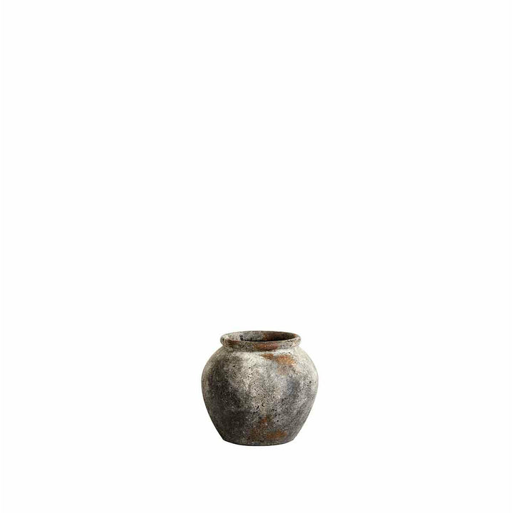 Muubs Krukke Echo 25 - Rustgrå - Terracotta - H: 25 Ø: 30 cm - DesignGaragen.dk.