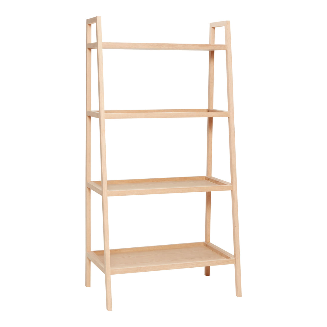 Hübsch - Reol m/4 hylder, egetræ, FSC, natur - 81x49xh160cm
