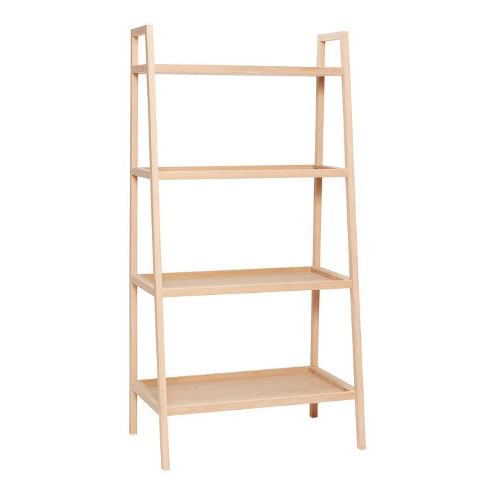 Hübsch - Reol m/4 hylder, egetræ, FSC, natur - 81x49xh160cm