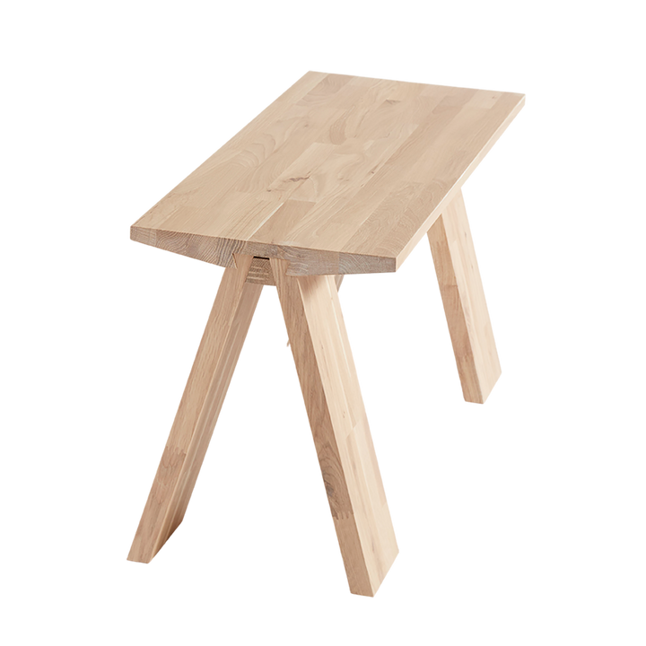 Muubs Bænk Angle, Eg Natur/hvidolieret - B: 90 H: 46 D: 35 cm - DesignGaragen.dk.