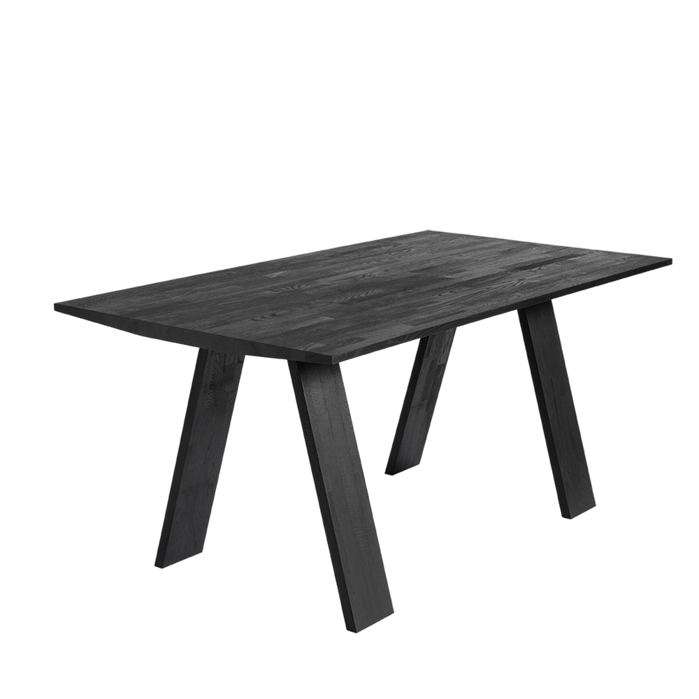 Muubs Spisebord Angle, Eg Sort bejdset/olie - L: 160 B: 90 H: 74 cm - DesignGaragen.dk.