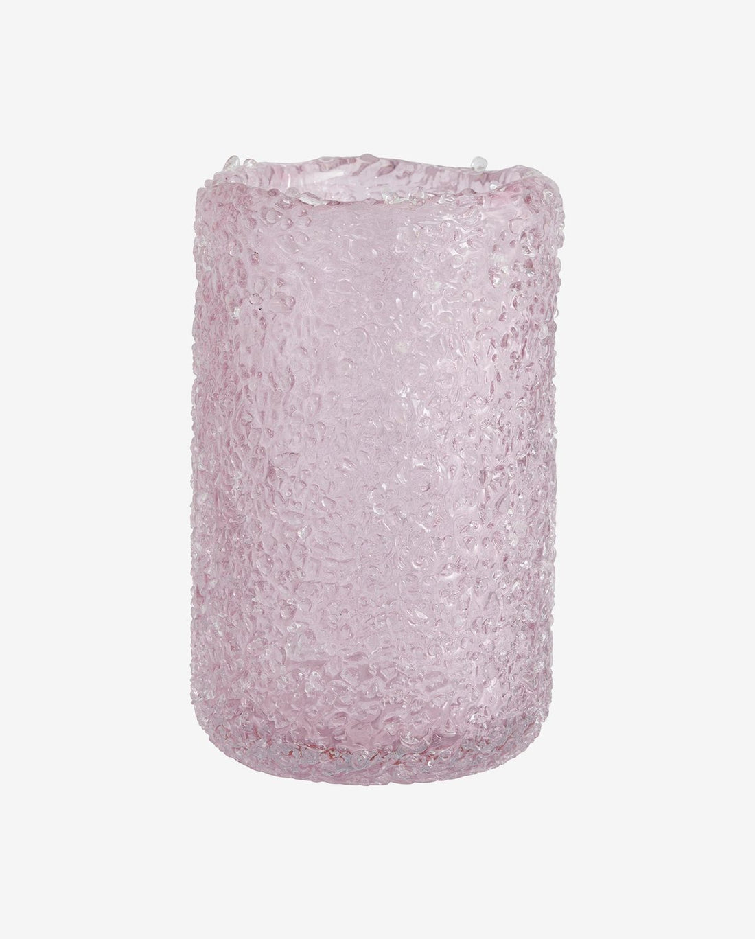 CLYDE glasvase - h19,5 cm - lyserød