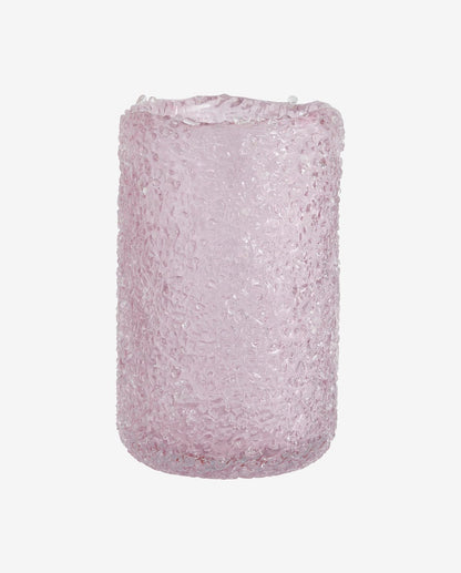 CLYDE glasvase - h19,5 cm - lyserød
