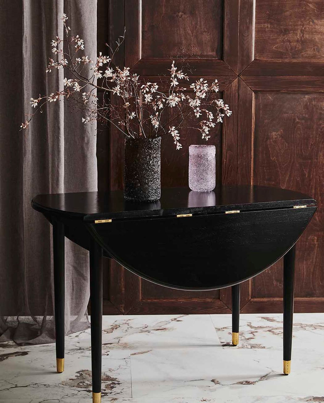 CLYDE glasvase - h19,5 cm - lyserød