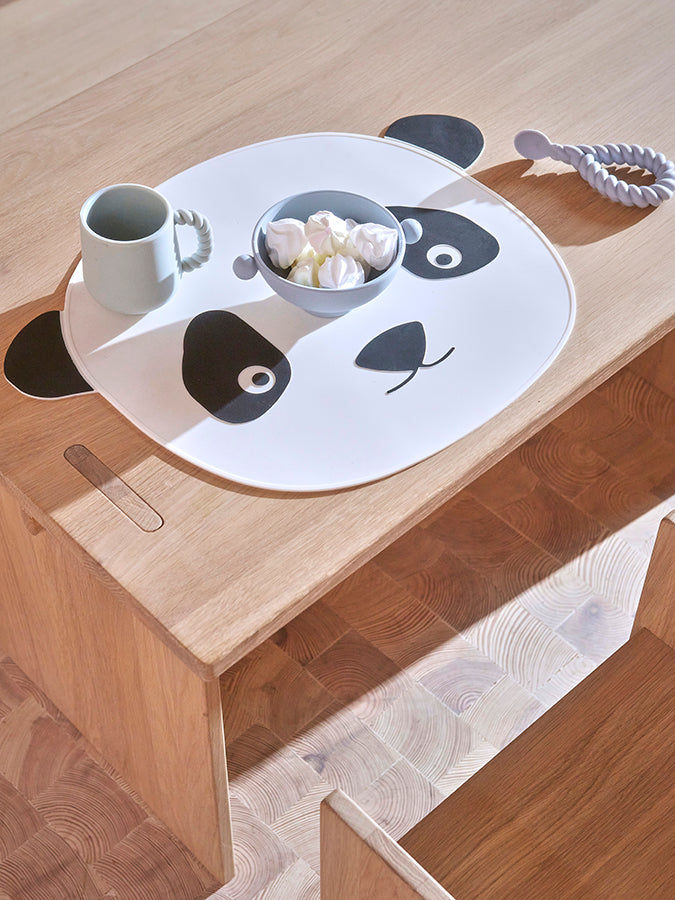 OYOY MINI Panda Dækkeserviet - Hvid / Sort