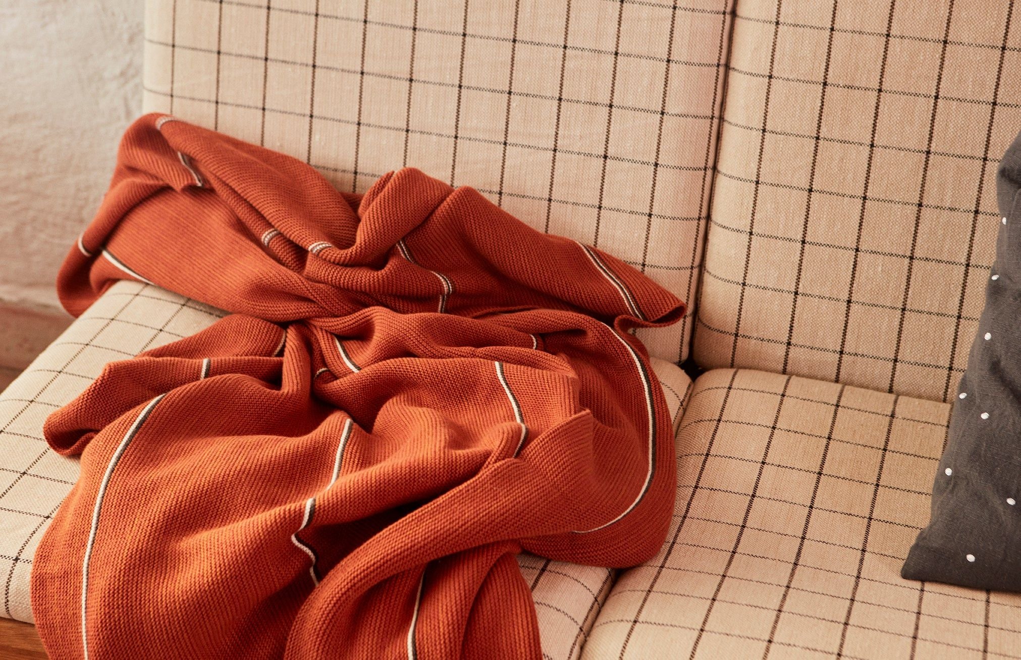 OYOY LIVING Tæppe Rivi Living - Nutmeg