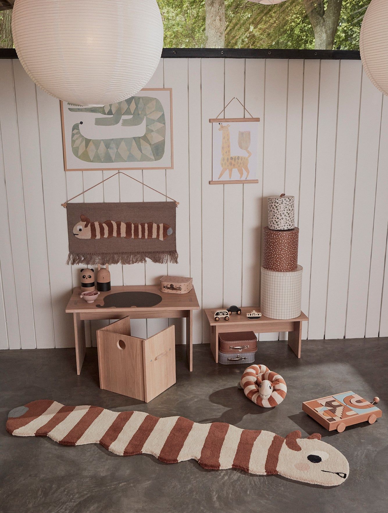 OYOY MINI Dækkeserviet Henry Elefant - Choko