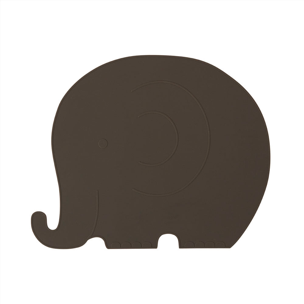 OYOY MINI Dækkeserviet Henry Elefant - Choko