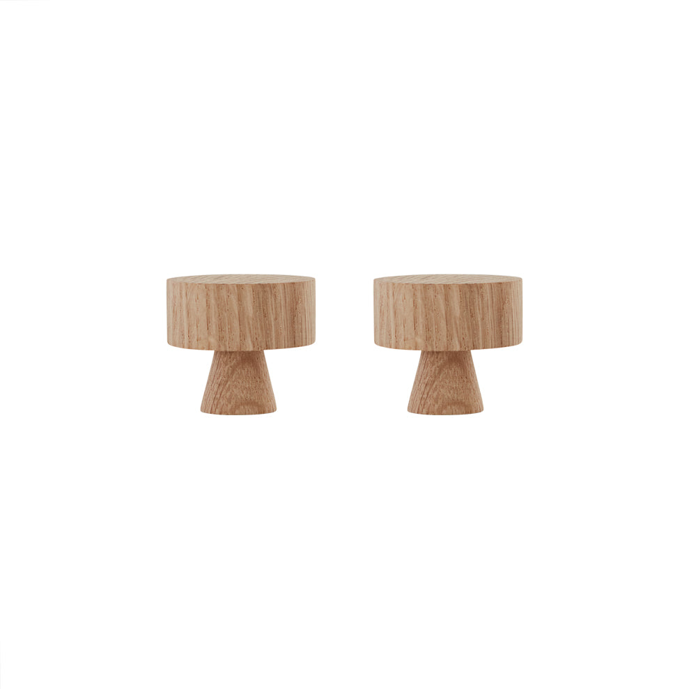OYOY LIVING Pin Knage / Greb Stor - Pakke med 2 - Natur