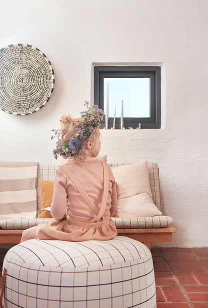 OYOY LIVING Ternet Puf - Stor - Råhvid