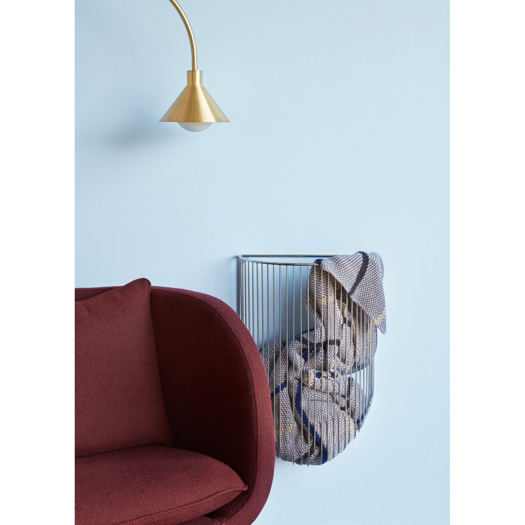 Hübsch Iris Vægkurve Nikkel (sæt af 2)