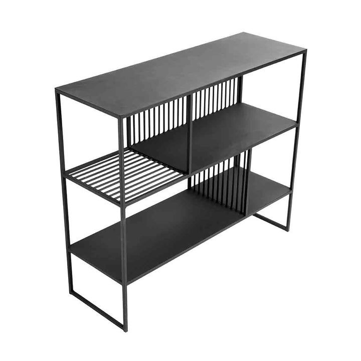 Muubs Reol Denver Low - Sort - Jern - W: 105 H: 90 D: 35 cm - DesignGaragen.dk.