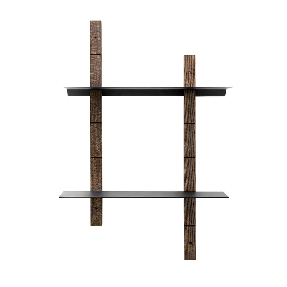 Muubs Hylde system Oaks S - Mørkbejdset - Jern/sort - W: 70 H: 90 D: 25 cm - DesignGaragen.dk.