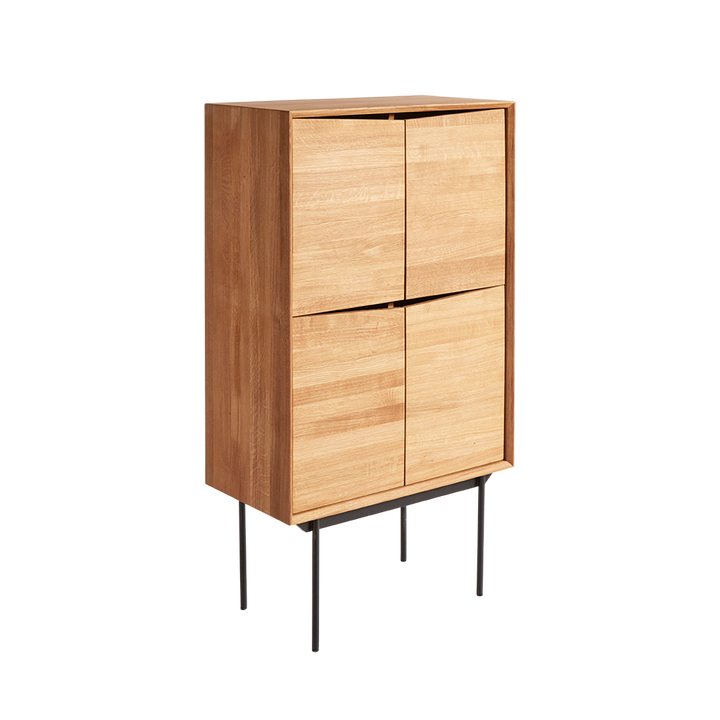 Muubs Skab høj Wing, Eg natur/olie - B: 85 H: 155 D: 45 cm - DesignGaragen.dk.