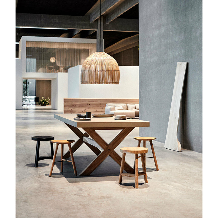 Muubs Spisebord North 250 - Grey - Rockstone - W: 100 H: 74 L: 250 cm - DesignGaragen.dk.