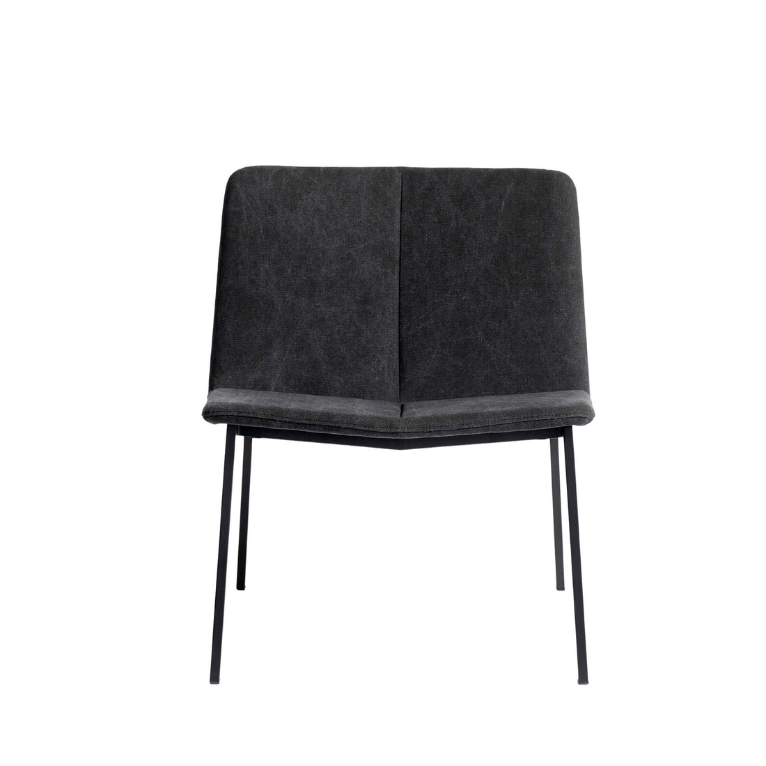 Muubs Loungestol Chamfer Anthracite - Antracit/Sort - Kanvas stof/Powder coated met. W70 H73 D61cm - DesignGaragen.dk.