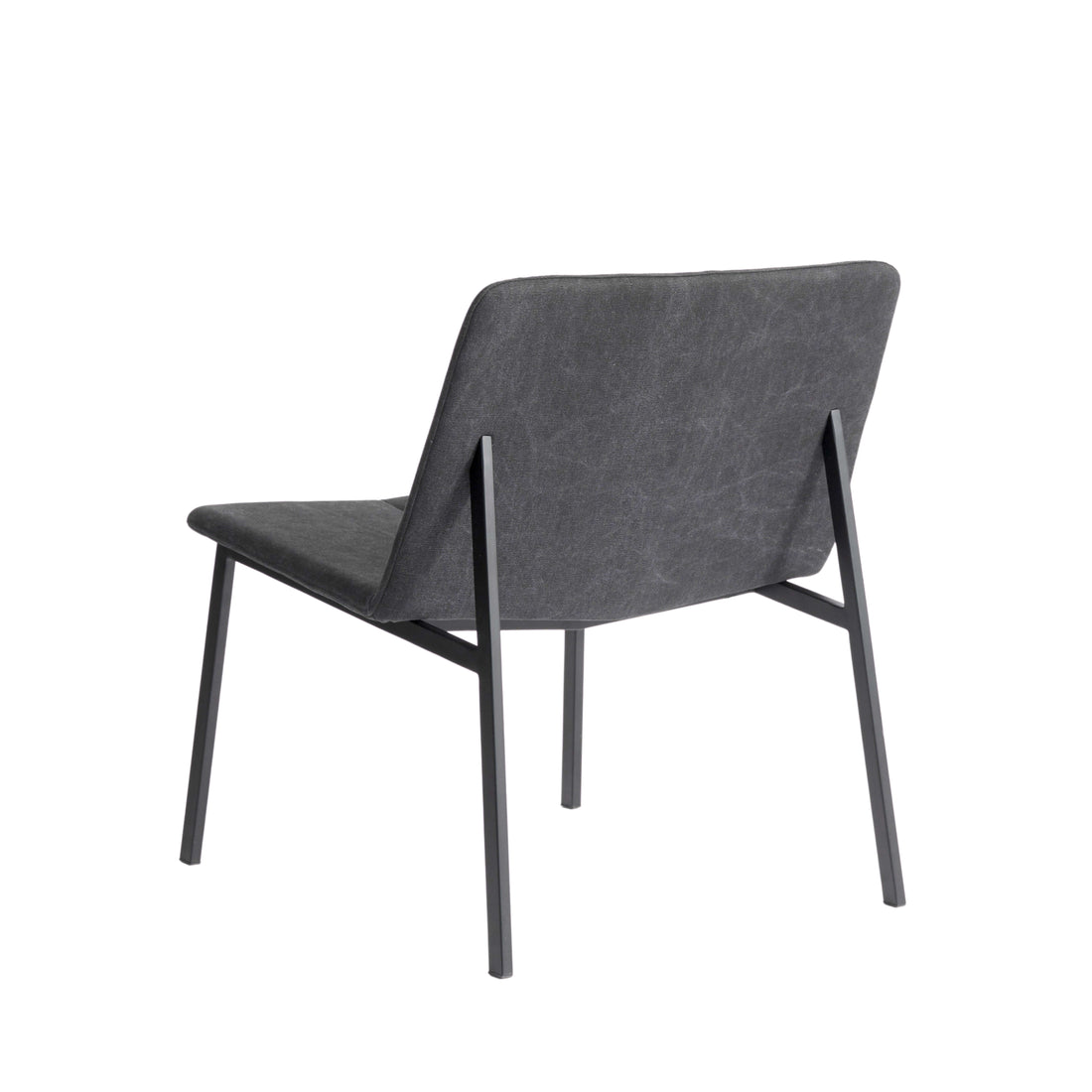 Muubs Loungestol Chamfer Anthracite - Antracit/Sort - Kanvas stof/Powder coated met. W70 H73 D61cm - DesignGaragen.dk.