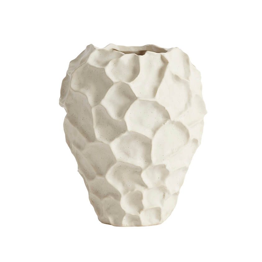 Vase Soil - Vanilje - Keramik - H: 21,5 Ø: 18 cm