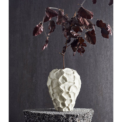 Vase Soil - Vanilje - Keramik - H: 21,5 Ø: 18 cm