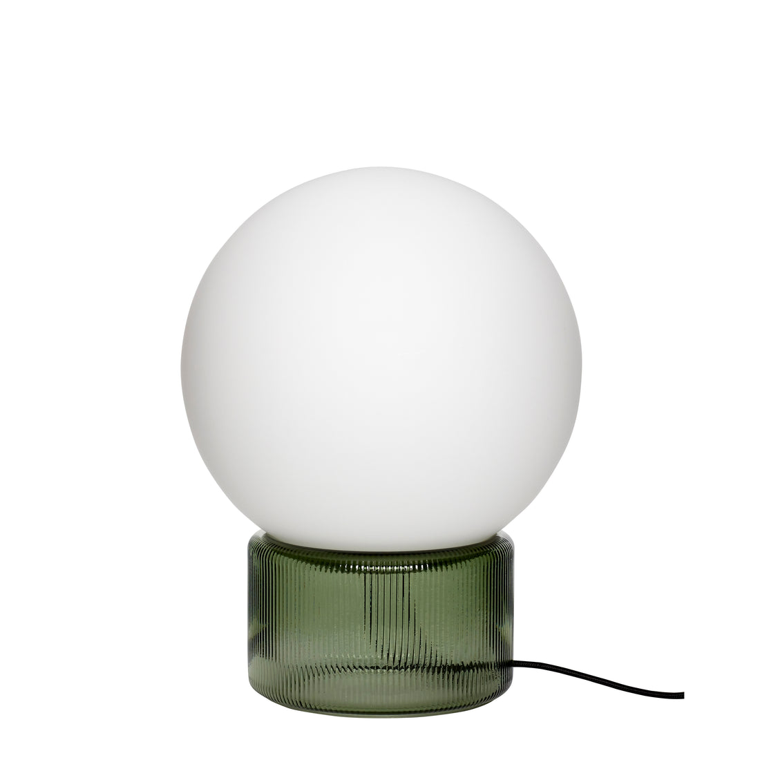 Hübsch Bordlampe, glas, opal/grøn - Ø17xh33cm, E27 - DesignGaragen.dk.
