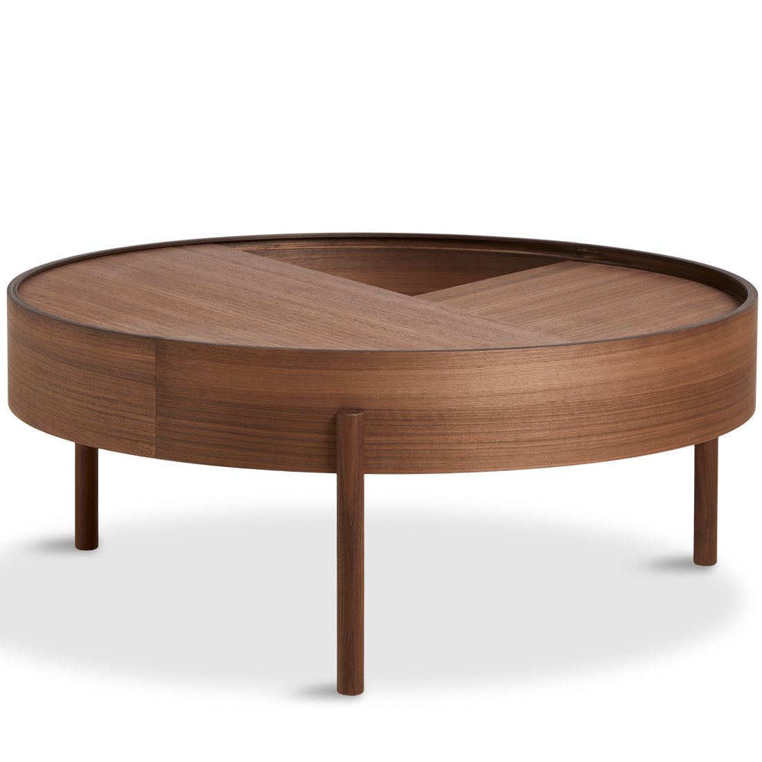 WOUD -  Arc coffee table (89 cm) - Walnut