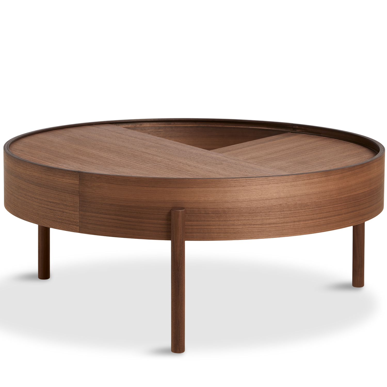 WOUD -  Arc coffee table (89 cm) - Walnut