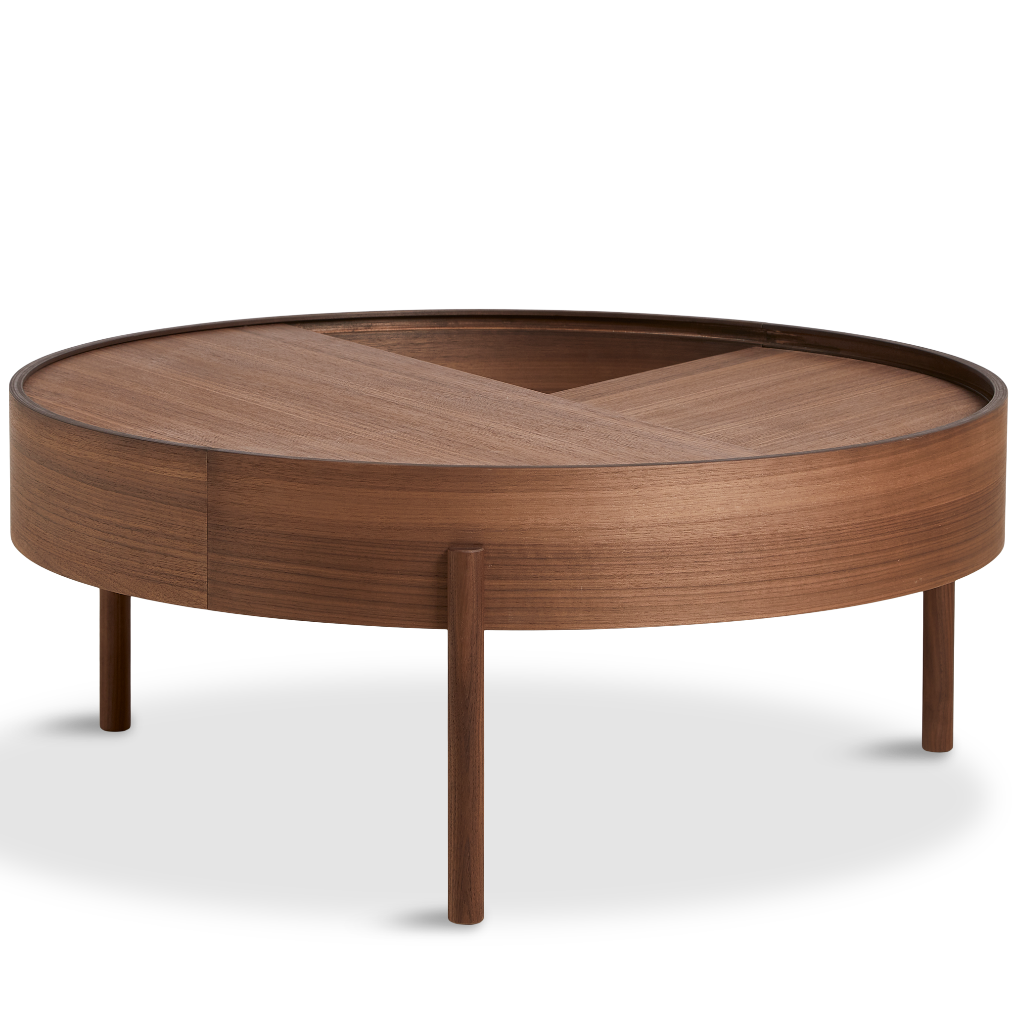 WOUD -  Arc coffee table (89 cm) - Walnut