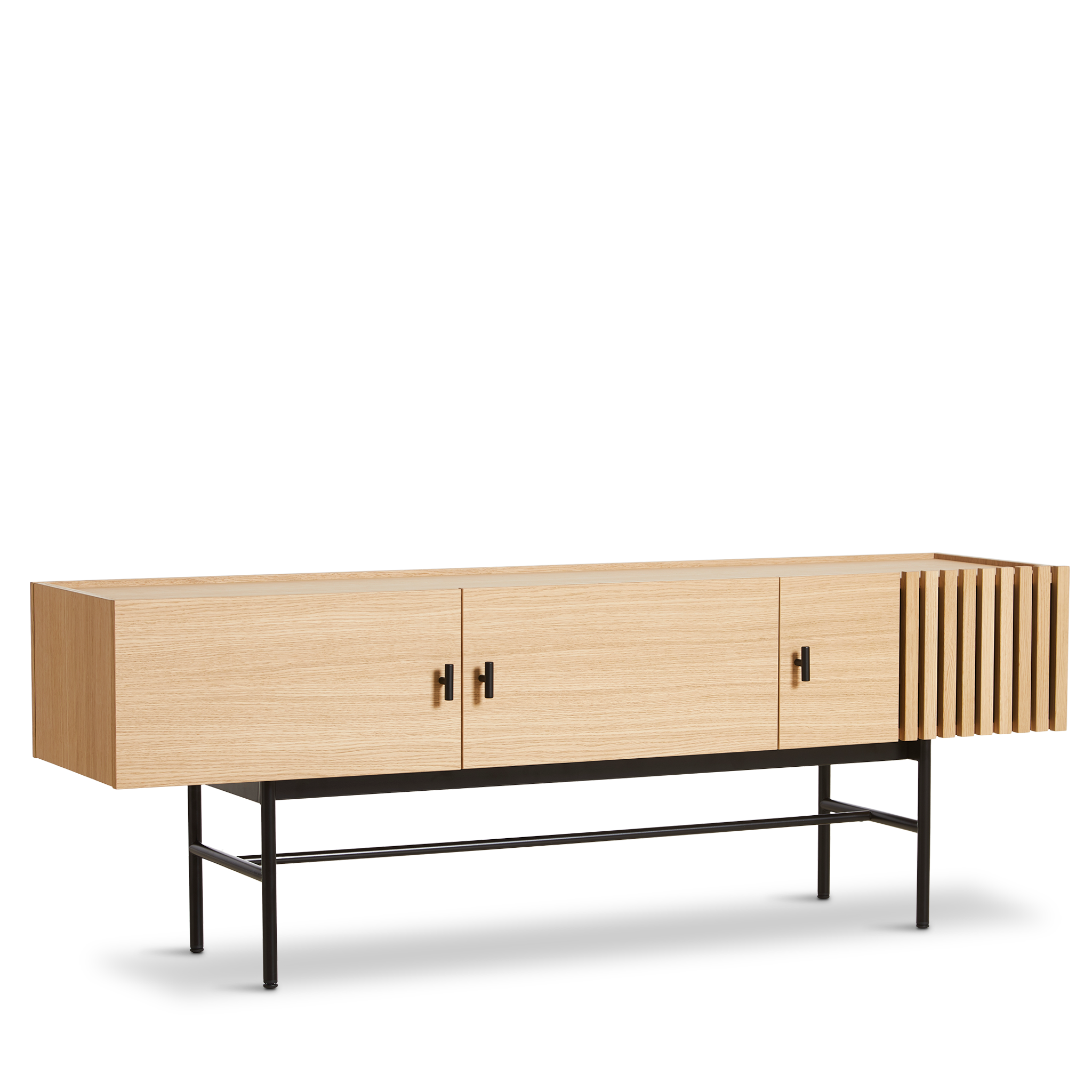 WOUD -  Array low sideboard (150 cm) - White pigmented oak