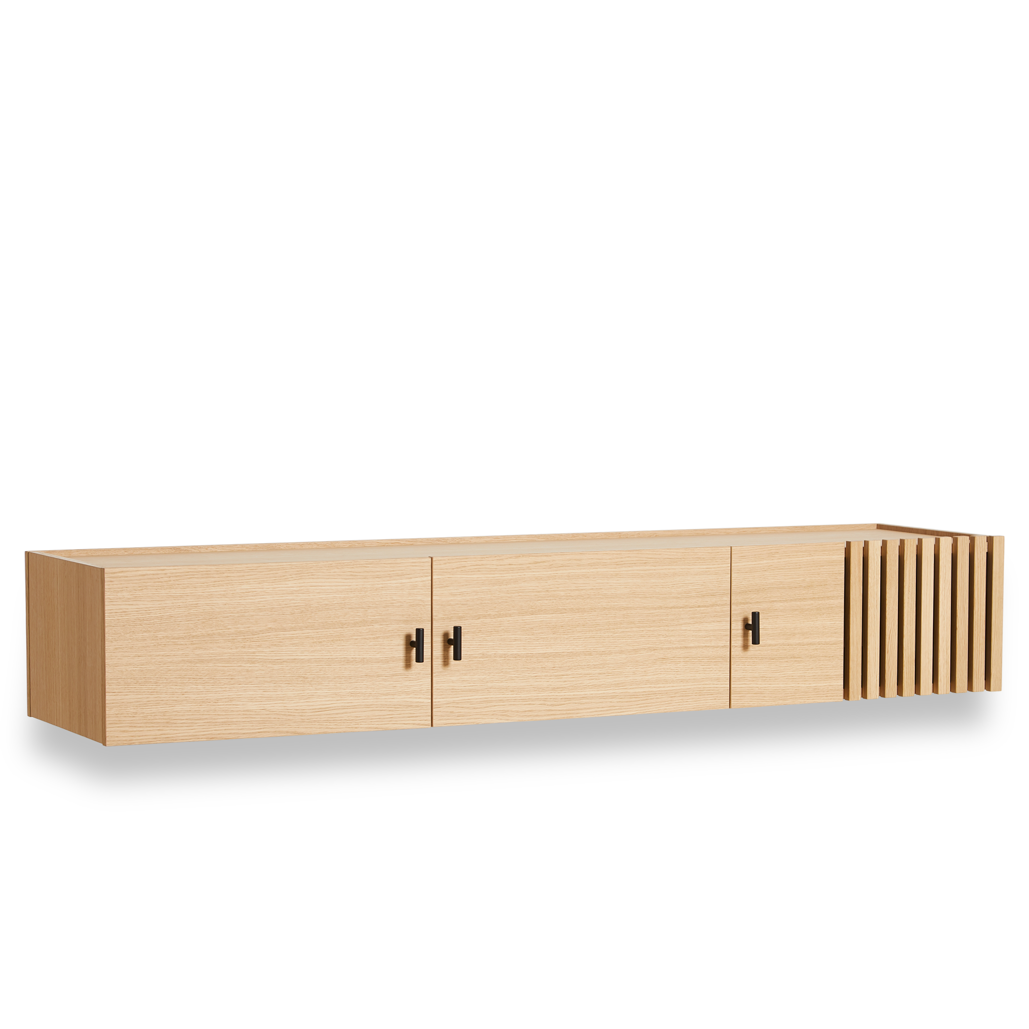WOUD -  Array wall-mounted sideboard (150 cm) - White pigmented oak