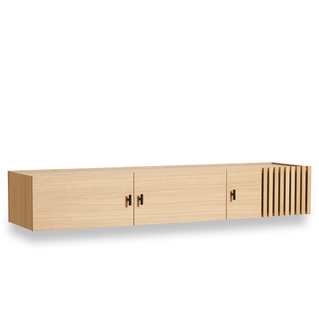 WOUD -  Array wall-mounted sideboard (150 cm) - White pigmented oak