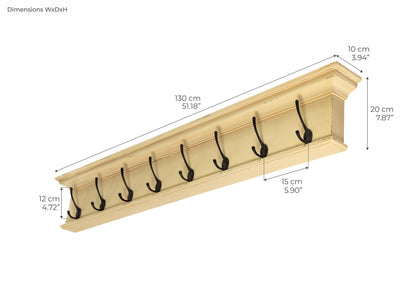 Halifax Knagerække 8 Kroge Gul - NovaSolo - DesignGaragen.dk
