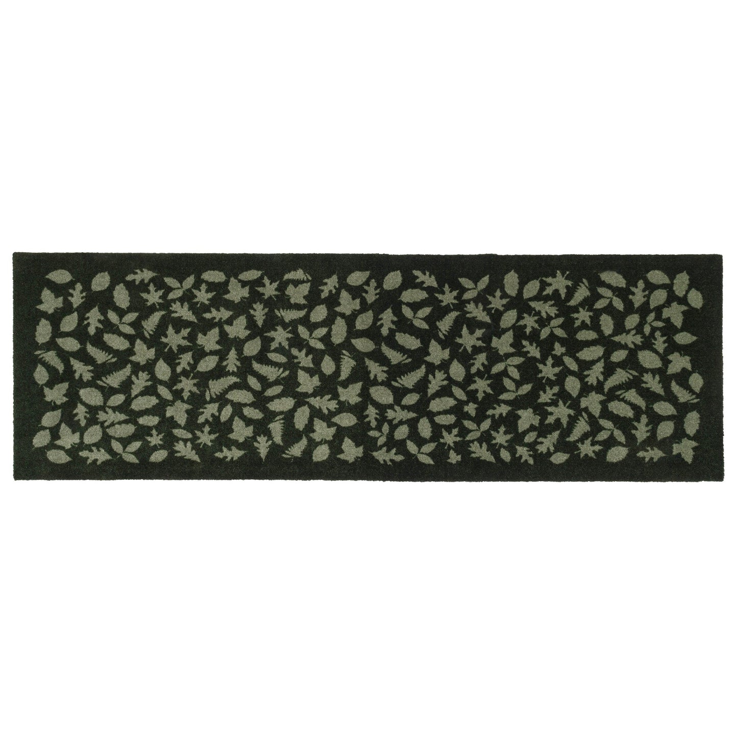 GULVMÅTTE 67 x 200 CM - LEAVES/DARK GREEN - Tica Copenhagen - DesignGaragen.dk