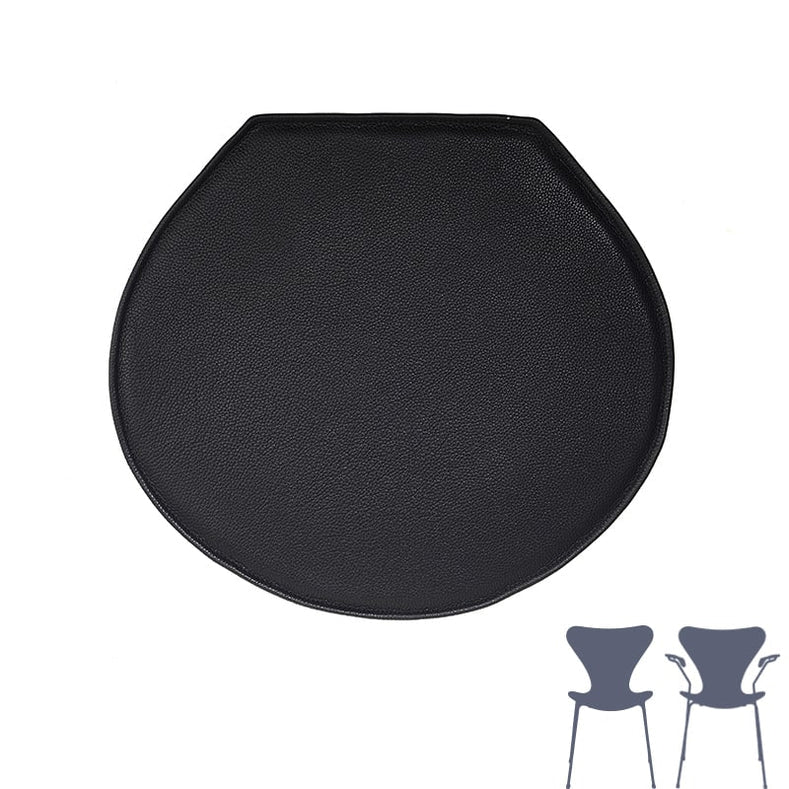 Luksus hynde til A.J. Syveren (3107 + 3207) i sort læder - Hynder til Arne Jacobsen Syver stolen - DesignGaragen.dk