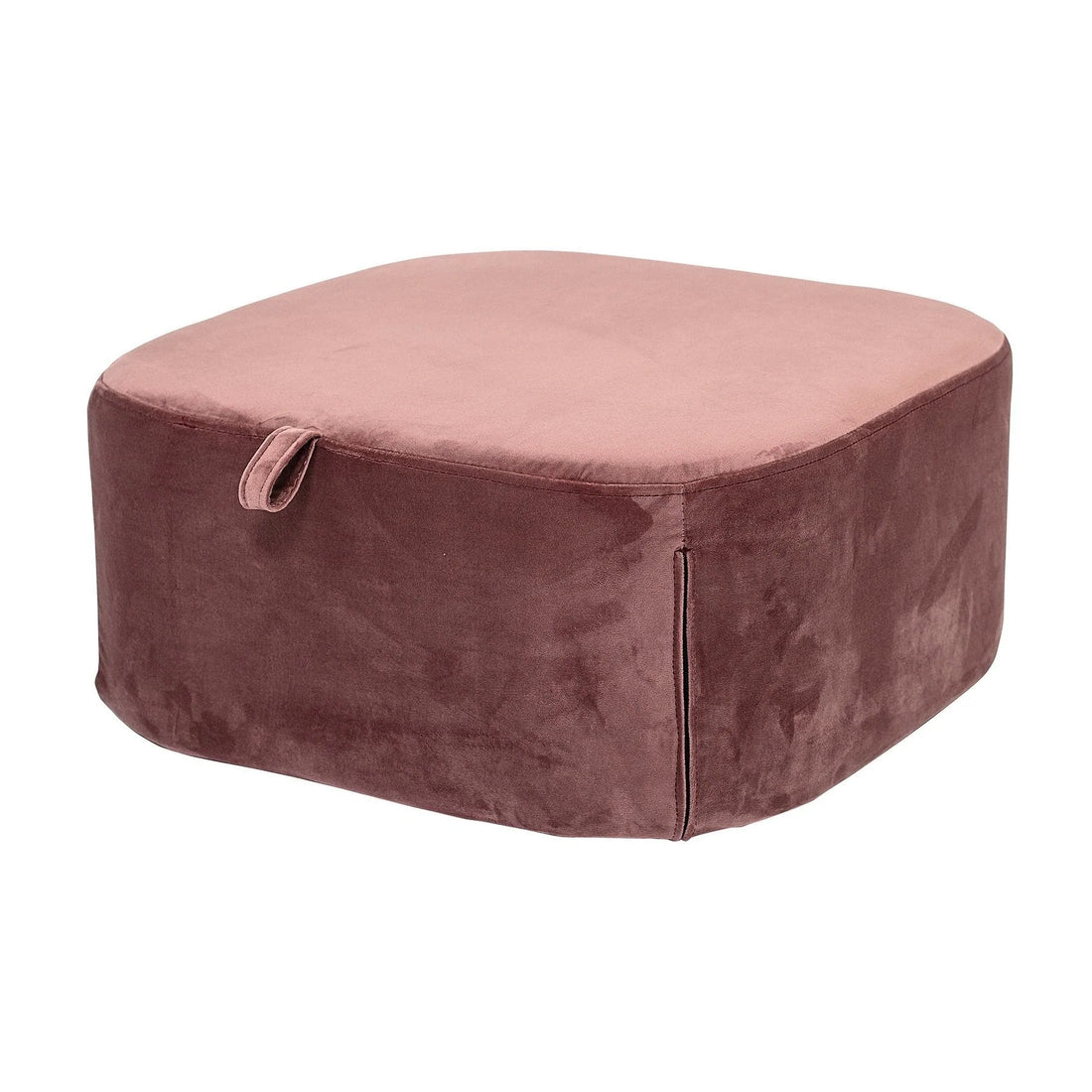 Bloomingville - puff, Rosa, Polyester L55xH25xB55 cm