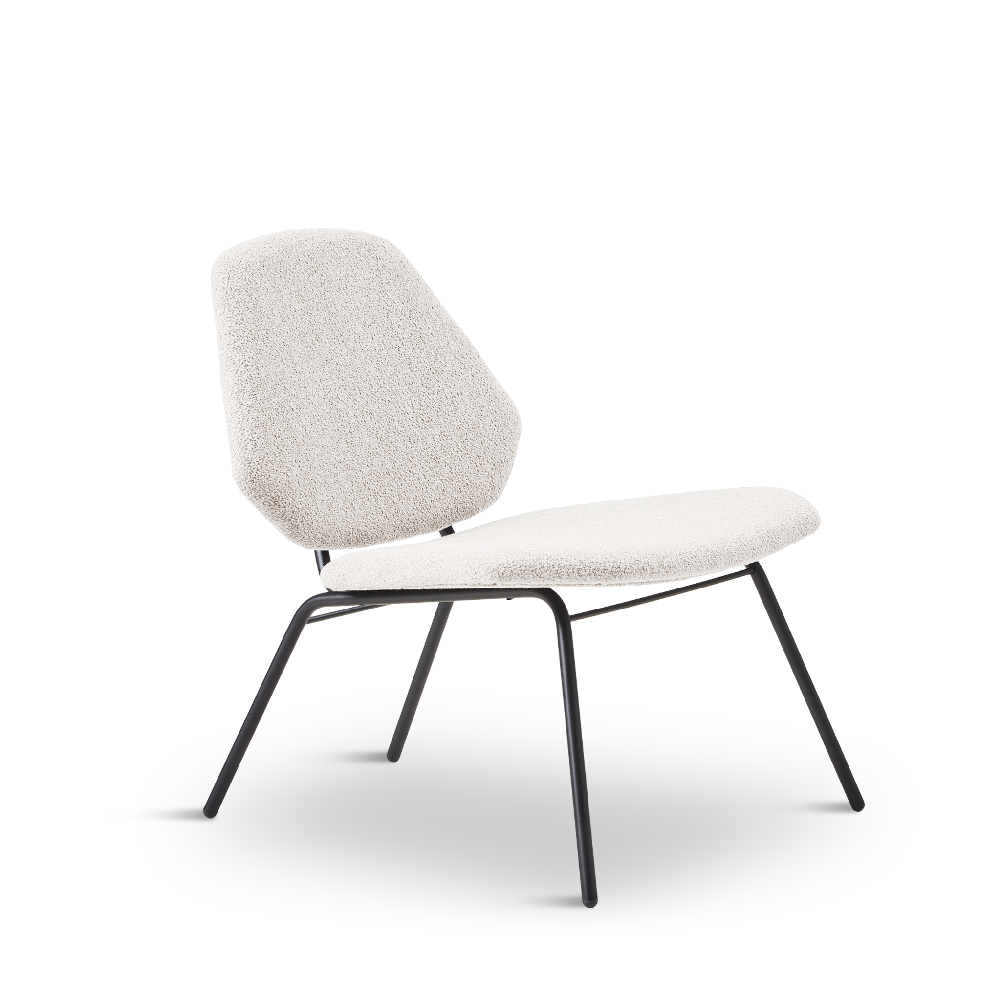 WOUD -  Lean lounge chair - Ivory