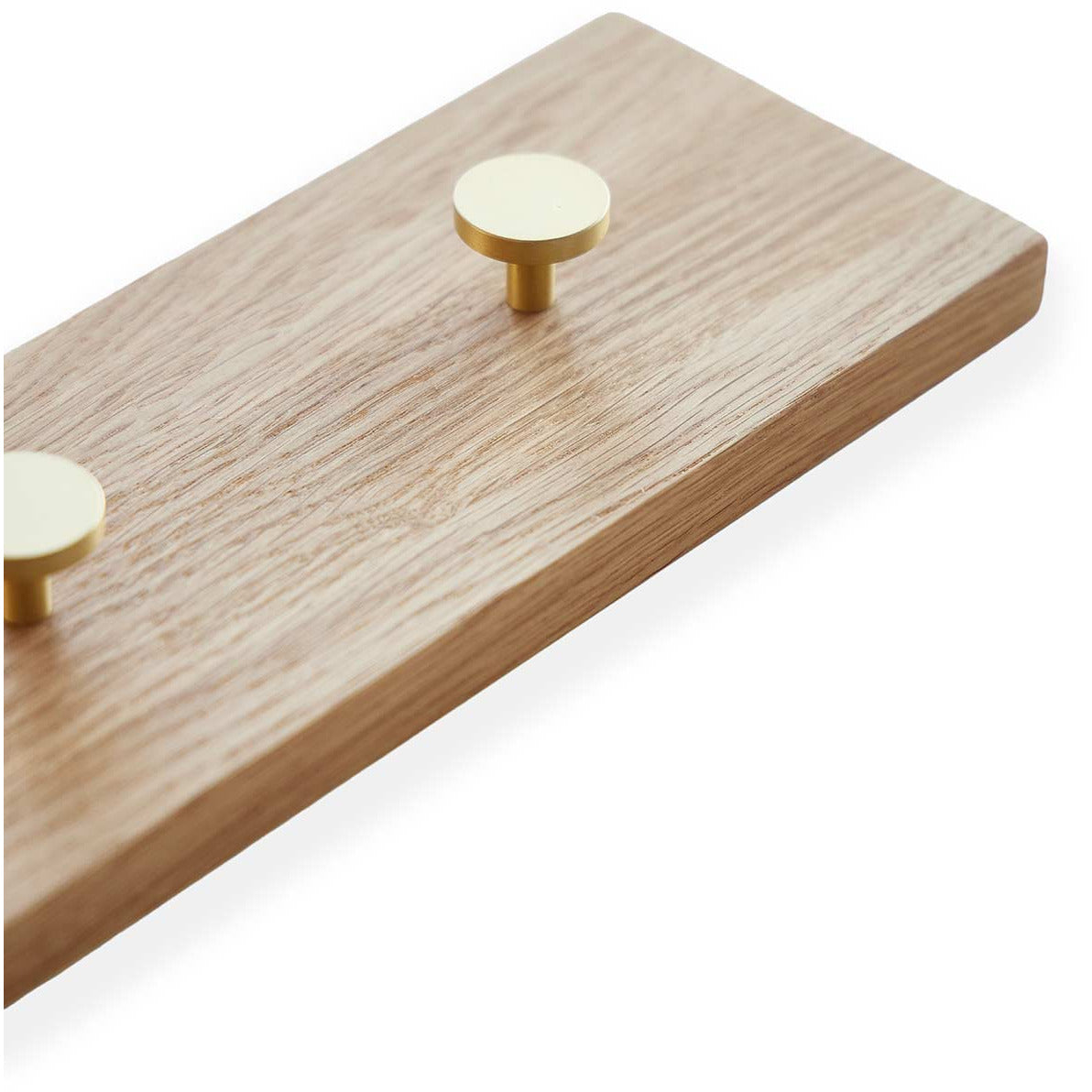 OAK Knagerække Egetræ Med Messing Knager - 70 cm - MOUD HOME - DesignGaragen.dk