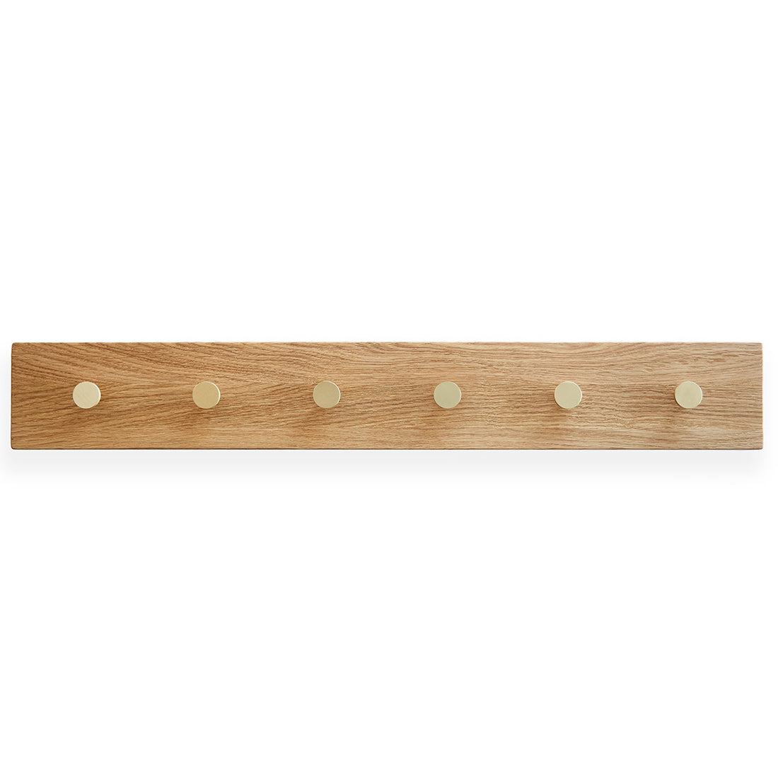 OAK Knagerække Egetræ Med Messing Knager - 70 cm - MOUD HOME - DesignGaragen.dk
